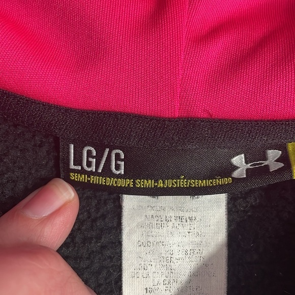 Under Armour Women’s Black & Pink Pull Over Semi-Fit Hoodie | Large - Picture 6 of 8
